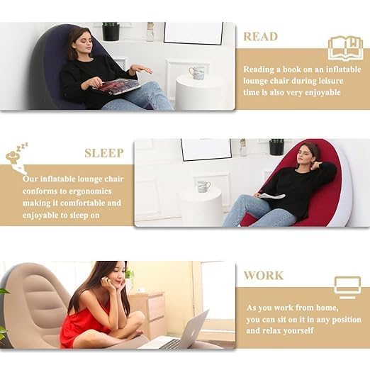 Air Sofa Chair, Sofa Chair With Foot Stool ,With Electric Pump
