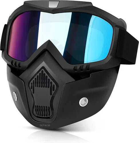 3 in 1 Bike Scoter Motorcycle Protective Goggles Bike Face Mask Bike Face Shield, Rainbow Visor Brand: