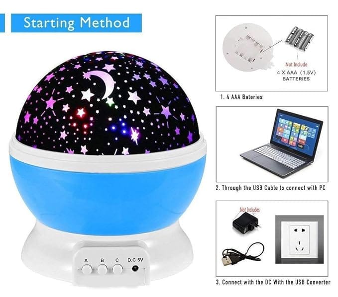 Star Master Galaxy Night Light lamp 360 Degree Rotating