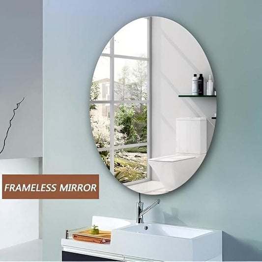 Adhesive Mirror Sticker for Wall on Tiles Living Room Basin Mirror Wall Mirror Stickers ( 30 x 45 CM)