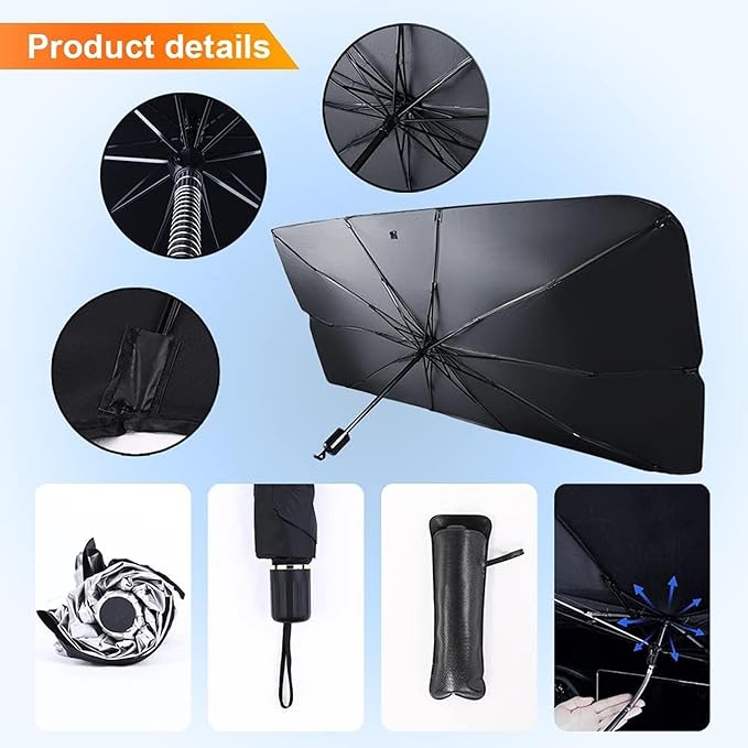 Car Windshield Sun Shade UV Rays and Heat Sun Visor Protector Foldable Reflector Umbrella brella Shield