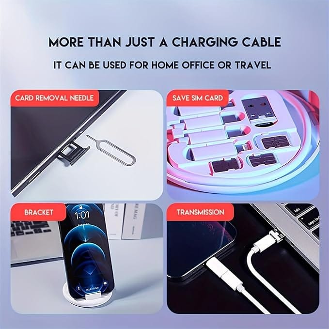 All in One 60W USB Fast Charging Travel Data Cable Set